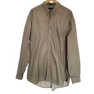 ENRO TRADITIONS Shirt Men's XL TALL Geometric Cotton Button Down Long Sleeve Top